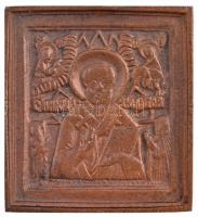 DN Szent Miklós ikon jelzetlen öntött Br emlékérem (74,28g/61x56mm) T:1- / Hungary ND Icon of St. Nicholas cast Br commemorative medallion without makers mark (74,28g/61x56mm) C:AU