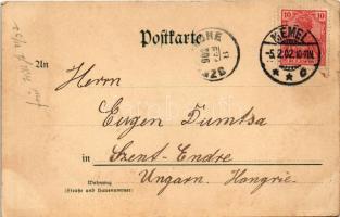 1902 Klaipeda, Memel; Töpferstrasse / street. Art Nouveau, floral, litho (EK)