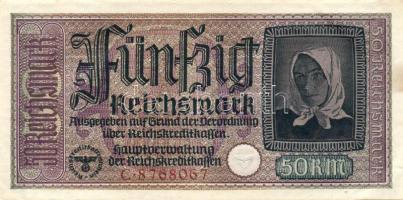 Német 3. Birodalom / Általános kiadás a megszállt területek részére 1939. (DN) 50RM T:I-