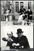 1969 ,,Özvegy aranyban című olasz - francia - nyugatnémet film jelenetei és szereplői, 7 db vintage produkciós filmfotó ezüstzselatinos fotópapíron, 18x24 cm