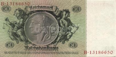 Német 3. Birodalom 1933. 50M (4x) kis ugrású sorszámokkal "békenyomat" 8 jegyű sorszámokka...