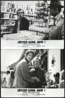 1972 Woody Allen a ,,Játszd újra Sam című amerikai filmben, 3 db vintage produkciós filmfotó, ezüstzselatinos fotópapíron, 18x24 cm