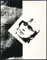 cca 1976 Magyar Gábor: Vázlat, feliratozott, vintage fotóművészeti alkotás, a magyar fotográfia avantgarde korszakából, ezüstzselatinos fotópapíron, 23,5x18,1 cm