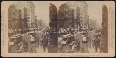 1894 Broadway, New York, USA, sztereófotó, 9×17,5 cm