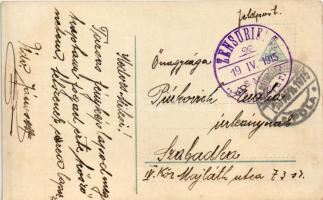 1915 Die Wacht im Turm des Unterseebootes auf der Adria. K.u.K. Kriegsmarine / Osztrák-magyar tenger...