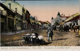 Balkan Kriegsschauplatz. 1. Nov. 1915. Kragujevac in deutscher Hand / WWI German and Austro-Hungarian K.u.K. military, capture of Kragujevac (Serbia)
