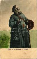 Dziad / Le mendiant / Jewish beggar from Galicia (Galizien) Judaica art postcard. Ph. Bäcker, Brody + K.u.K. Inft. Reg. No. 23. (fa)