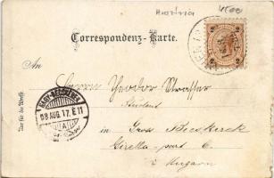 1898 (Vorläufer) Wien, Vienna, Bécs XIV. Hütteldorf (Penzing), Kirche Mariabrunn, Villa Wagner. Fran...