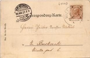 1898 (Vorläufer) Wien, Vienna, Bécs XIV. Rieglerhütte, Sofienalpe, Riegler's Restauration / res...