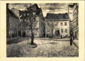 Der Jüdenhof (nach einem Ölgemälde) / Judaica art postcard s: Otto Nagel