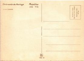 Cérémonie du Mariage / Mazeltov / Judaica art postcard s: S. Seeberger