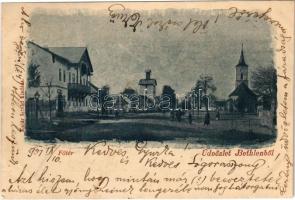 1901 Bethlen, Beclean; Fő tér. Kajár István kiadása / main square