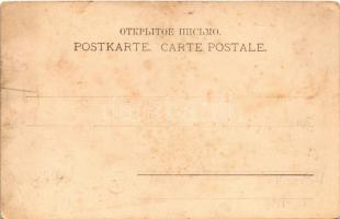 Boldog Újévet! Szívekkel tekéző férfiak / New Year greeting card, men bowling with hearts, bowling a...