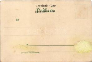 Monkeys bowling and smoking. artist signed (vágott / cut)