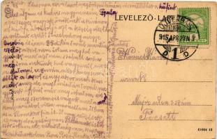 1915 Verbász, Vrbas; Ó és Újverbász határ részlete. Jakob fényképész kiadása / village border