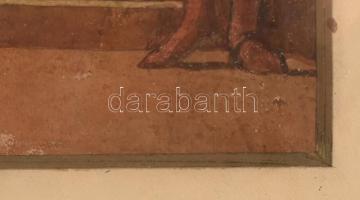 Székely Bertalan (1835-1910): A Pécsi Székesegyház Szent Mór kápolna részletének freskóterve, 1887-8...