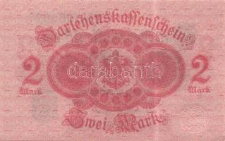 Német Birodalom /Császárság 1914. 2M (3x) egymás utáni sorszámokkal, alapnyomatos kék "pecsétte...