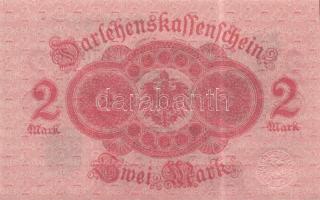 Német Birodalom /Császárság 1914. 2M (3x) egymás utáni sorszámokkal, alapnyomatos kék "pecsétte...