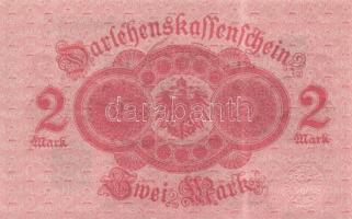 Német Birodalom /Császárság 1914. 2M (3x) egymás utáni sorszámokkal, alapnyomatos kék "pecsétte...