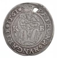 1561K-B Garas Ag I. Ferdinánd Körmöcbánya (1,78g) T:2- ly., kissé hullámos lemez / Hungary 1561K-B Groschen Ag Kremnitz (1,78g) C:VF hole, slightly wavy coin Huszár: 925., Unger II.: 737.