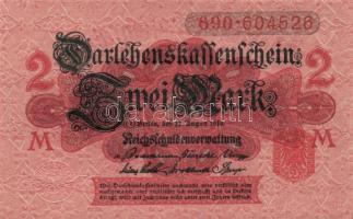 Német Birodalom /Császárság 1914. 2M (12x) alapnyomatos piros "pecséttel", egymás utáni il...