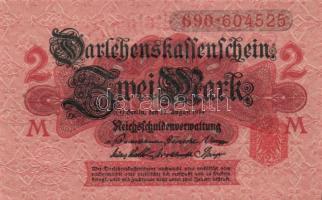 Német Birodalom /Császárság 1914. 2M (12x) alapnyomatos piros "pecséttel", egymás utáni il...