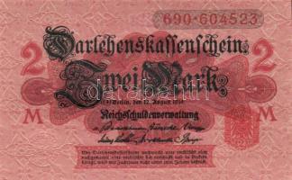 Német Birodalom /Császárság 1914. 2M (12x) alapnyomatos piros "pecséttel", egymás utáni il...