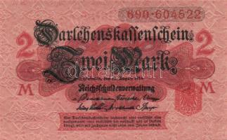 Német Birodalom /Császárság 1914. 2M (12x) alapnyomatos piros "pecséttel", egymás utáni il...