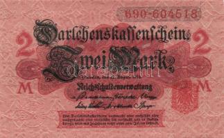 Német Birodalom /Császárság 1914. 2M (12x) alapnyomatos piros "pecséttel", egymás utáni il...