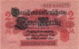 Német Birodalom /Császárság 1914. 2M (12x) alapnyomatos piros "pecséttel", egymás utáni il...