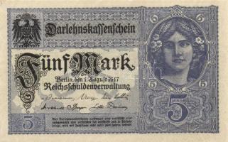 Német Birodalom /Császárság 1917. 5M T:I