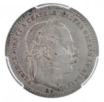 1868KB 20kr Ag "Ferenc József / Váltó Pénz" Körmöcbánya, eredeti műanyag PCGS tokban (2129...