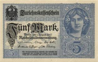 Német Birodalom /Császárság 1917. 5M T:I