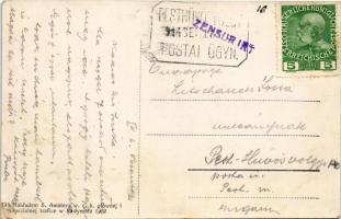 1914 Radymno, Katolicka Cierkiew w Radymnie / church + "PESTHŰVÖSVÖLGY POSTAI ÜGYN" (EK)