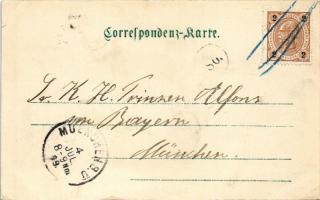 1899 (Vorläufer) Slovenske Konjice, Gonobitz; church, street. Art Nouveau, floral (EK)