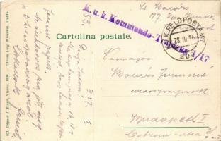 1916 Trento, Trient (Südtirol); Tanti Saluti! Monumento a Dante. J. Einerl, Luigi Marsoner / Montage...