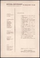 1951 Építés - Építészet. Az építőművészet, tudomány és gyakorlat lapja. III. évf. 9-10. sz. Szerk.: ...