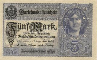 Német Birodalom /Császárság 1917. 5M T:I