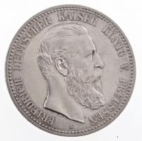 Német Államok / Poroszország 1888A 5M Ag "III. Frigyes" Belrin (27,76g) T:1-,2 / German St...