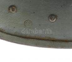 M. kir. honv. 1935M légoltalmi rohamsisak, csukaszürke festéssel. Béléssel, kompletten, megkímélt ál...