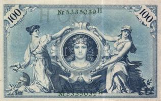 Német Birodalom /Császárság 1908. 100M zöld "pecséttel" T:I