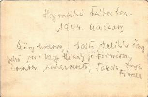 1944 Hajmáskéri tábor, Karácsony katonatisztekkel: hadnagy, Varga Mihály főtörzsőrmester, Dombai sza...