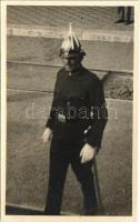1931 Ungarn, Station Policeman / Magyar rendőr. photo