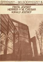 1986 Építészet - Belsőépítészet 5. Műhelymunka. Finta József, Herrer-Y M. Caesar, Király József kiállításának plakátja. A Műcsarnok kiadványa. Hajtva, néhány kisebb gyűrődéssel, 67,5x47,5 cm