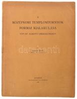 Rados Jenő: A középkori templomtornyok formai kialakulása típust alkotó országokban. Bp., 1929, Franklin-ny., 72 p. Oldalszámozáson belül 17 fekete-fehér ábrákkal illusztrált táblával. Kiadói papírkötés, kissé sérült borítóval, kissé hiányos gerinccel. A szerző által DEDIKÁLT példány.