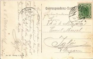 1907 Cs. és kir. vasúti és távirati ezred katonái ideiglenes hidat építenek / Bau eines Provisoriums...