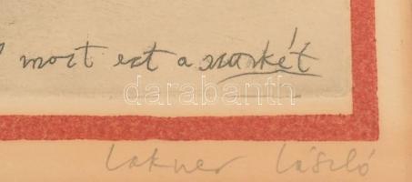 Lakner László (1936-): Rózsa, 1969. Rézkarc, papír, jelzett. Üvegezett fakeretben. 22×31 cm. / Lászl...