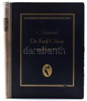 Kümmel, (Otto): Die Kunst Chinas, Japans und Koreas. Handbuch der Kunstwissenschaft. Wildpark-Potsdam, 1929, Akademische Verlagsgesellschaft Athenaion, 2 sztl. lev. + 198 p. + XII t. (színes és fekete-fehér képtáblák). Számos szövegközi és egészoldalas képpel illusztrálva. Német nyelven. Kiadói aranyozott félvászon-kötés, kissé sérült, kopott borítóval és gerinccel, ex libris-szel.