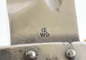 k.u.k. 1895M Mannlicher tiszti szurony, 1916 előtti nikkelezett kivitel altiszti szuronybojttal. Jel...