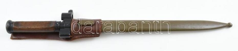 M. kir. honv. 1935M/1941M célzótüskés legénységi szurony, utánfestett hüvellyel, szuronypapuccsal sz...